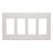 KORA-SWD45241 Four Gang Decora Wall Plate - White