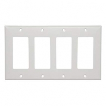 KORA-SWD45241 Four Gang Decora Wall Plate - White