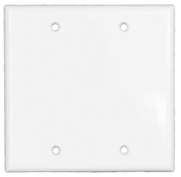 KORA-SWD45323 Two Gang Blank Wall Plate - White