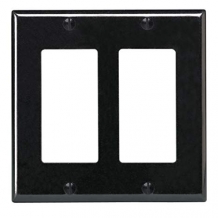 KORA-SWD45552 Two Gang Decora Wall Plate - Black