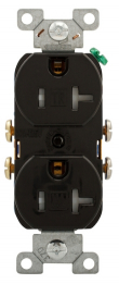 KORA-SWD45559 TR Decora Residential Duplex Receptacle - 20A 125V - Black