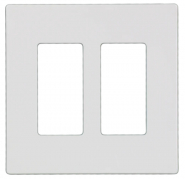 KORA-SWD45621 Screwless Two Gang Decora Wall Plate - White