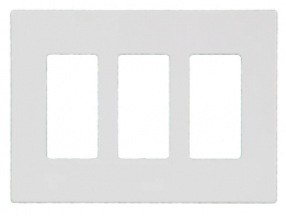 KORA-SWD45631 Screwless Three Gang Decora Wall Plate - White