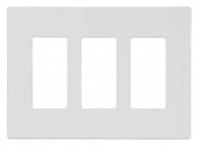 KORA-SWD45631 Screwless Three Gang Decora Wall Plate - White