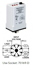 MAC-ATP120A1R 8 Pin Alt Relay Triplex/Duplex SPNO (3) 3A 120Vac w/Switch