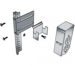 MID-PB5A Brackets to Mount Vertical Power Strips on Rear Rackrail