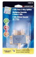 MNSTR-14000400 2 Way Satellite Splitter - 5-2150MHz - Gold