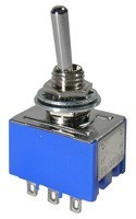 MODE-412510 Sub-Miniature Toggle Switch - On/On 3PDT - 6A 125Vac