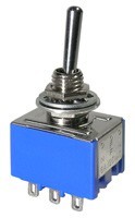 MODE-412520 Sub-Miniature Toggle Switch - On/Off/On 3PDT - 6A 125Vac