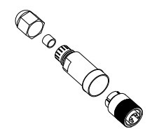 MOLX-1300170018 Mini-Change Field Attachable, Male Connector, 4 Pole