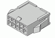 MOLX-39012021 Molex - Mini-Fit Jr - 2pos Dual Row Panel Mount Plug