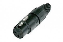 NEU-NC3FXBAG Neutrik - 3 Pole XLR female cable connector - Black