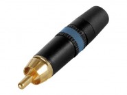 NEU-NYS3736 REAN - Blue RCA Plug w/ Chuck and Gold Contacts