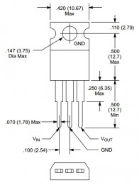 NTE-1904 +Pos 3 Term Voltage Regulator, 3.3V, 1A