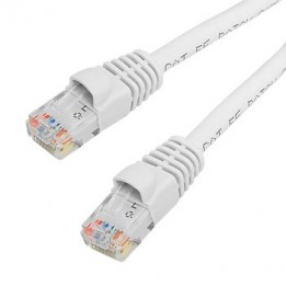 PAT-C5EWH000-002-WHITE Patch Cord moulded Cat5E - white - 2’