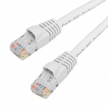 PAT-C5EWH000-006-WHITE Patch Cord moulded Cat5E - white - 6’