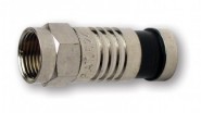 PLA-018006 F' RG6 Compression Connector - Nickel