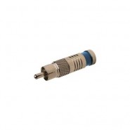 PLA-018065 RCA' RG6 Quad Compression Connector - Nickel