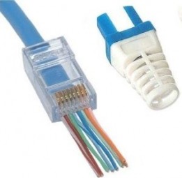 PLA-100030BL EZ-RJ45 CAT6 Strain Relief Blue - (50pk)