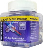 PLA-202003J EZ-RJ45 CAT5e Connectors. (100/Jar)