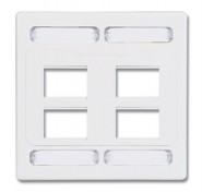 SIE-MXFPD0802 MAX Face plate Double Gang - 8 port - White