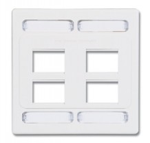 SIE-MXFPD0802 MAX Face plate Double Gang - 8 port - White