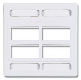 SIE-MXFPD1280 MAX Face plate Double Gang - 12 port - Light Ivory