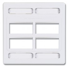 SIE-MXFPD1280 MAX Face plate Double Gang - 12 port - Light Ivory