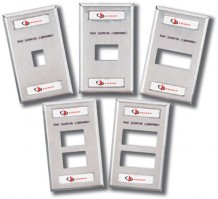 SIE-MXFPS01SSL MAX Face plate - 1 port - Stainless Steel w/labels