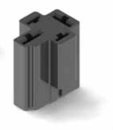 TEC-WAY75363 Mini Relay Connector - 4 Pin 2x3/8" 2x1/4" - Harness Mount