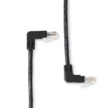 TENT-XPC6U00369 CAT6 UTP Patch Cord 90&deg; Up to 90&deg; Down - 3ft - Black