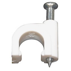 TIE-DCC6W000-100-WHITE Cable Clip - RG6 - White (100/pkg)