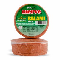 12-182-2 MERVE HALAL BEEF SLICED SALAMI PLAIN 12/8 OZ