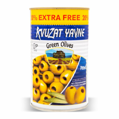21-332-2 YAVNE GREEN PITTED OLIVE 20% MORE 12/19 OZ