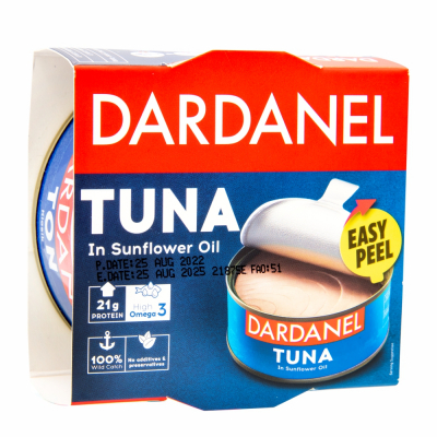 26-171-1 DARDANEL TUNA IN SUNFLOWER OIL 24/140 GR