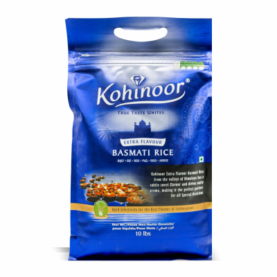 33-183-1 KOHINOOR EX FLAV BASMATI RICE "blue" 4/10 LB