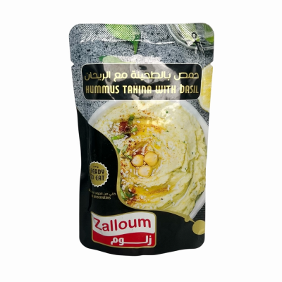 35-152-1 ZALLOUM HUMMUS TAHINI W/BASIL 48/4.8 OZ