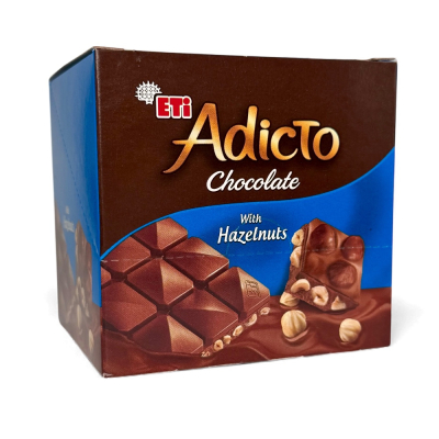 37-399-1 ETI ADICTO MILK CHOCOLATE W/HAZEL 12X6/60 GR