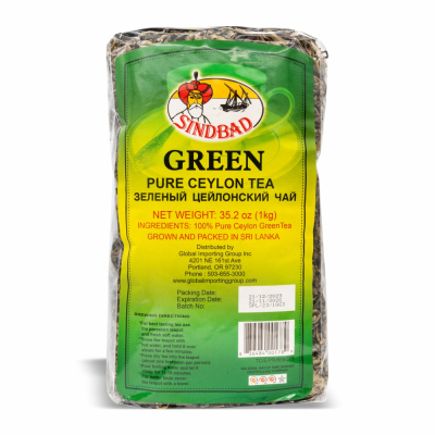 45-132-1 SINDBAD GREEN PURE CEYLON TEA LOOSE 10/1 KG