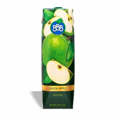 49-127-1 B.B.B. GREEN APPLE FRUIT DRINK 12/1 LT