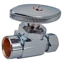 FD-505 1/2" SWT x 3/8" Comp CP Straight Stop Valve