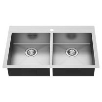 LA-210 Am Std Edgewater 33" x 22" ADA 1 Hole Double Sink Drop-in