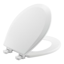 LB-TS1 Round Wood Premium Toilet Seat, White