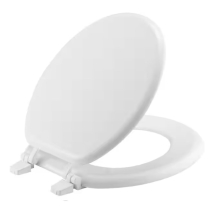 LB-TS1R Round Wood Toilet Seat, White