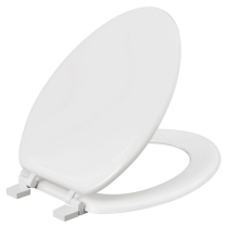 LB-TS2R Elongated Wood White Toilet Seat