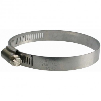 OU-053 #48 Stainless Steel Hose Clamp 2-9/16" - 3-1/2"