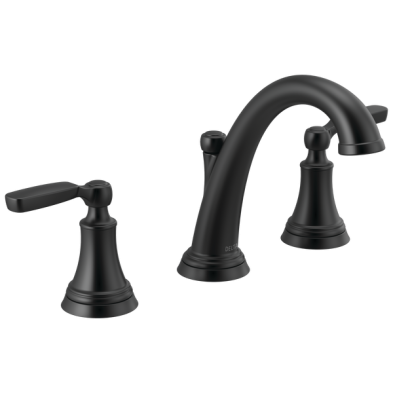 PD-BW01MB Delta Woodhurst 2H W/S Bath Faucet MPU Matte Black