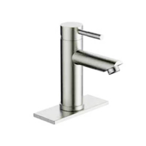 PW-SB006LP Baldor Single Handle Lavatory Faucet St w/Deckplate L/Pop Up