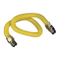 WG-114 72" Yellow Epoxy Coated 1/2" MIP x 1/2" FIP Gas Connector