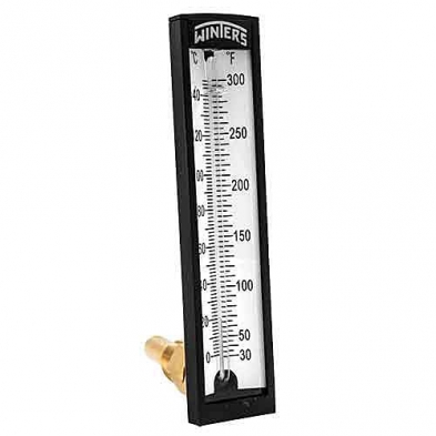 WP-GW2 Brass Well Thermometer Angle BM